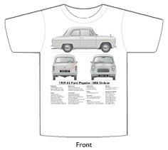Ford Popular 100E Deluxe 1959-62 T-shirt Front